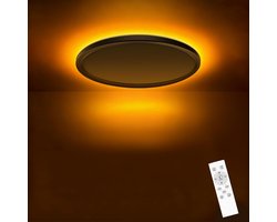 SnelShoppen - Slochi 18cm RGB Plafondlamp LED Plafondverlichting Plat met Afstandsbediening Wit - Ideaal voor Woonkamer, Slaapkamer, Keuken en Feestje