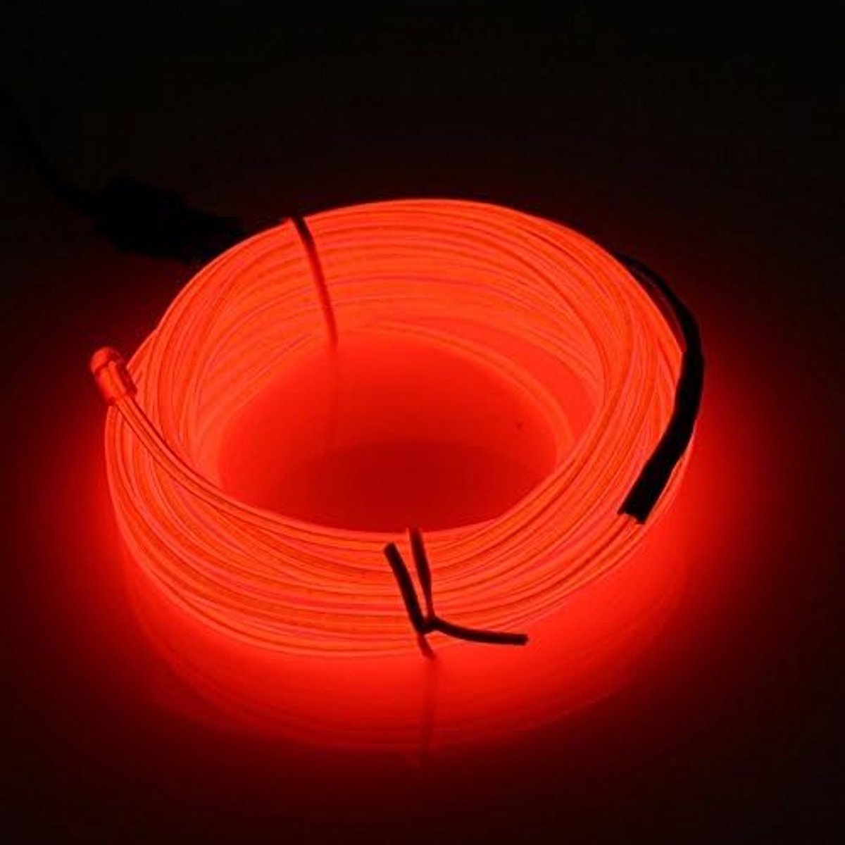 SnelShoppen - Waterproof Flexibele 3M Neon Lichtstrengen Fairy Lights EL Kabel Rood voor Disco Feest, Halloween, Kerst en Kids Kostuums - 3 Modi