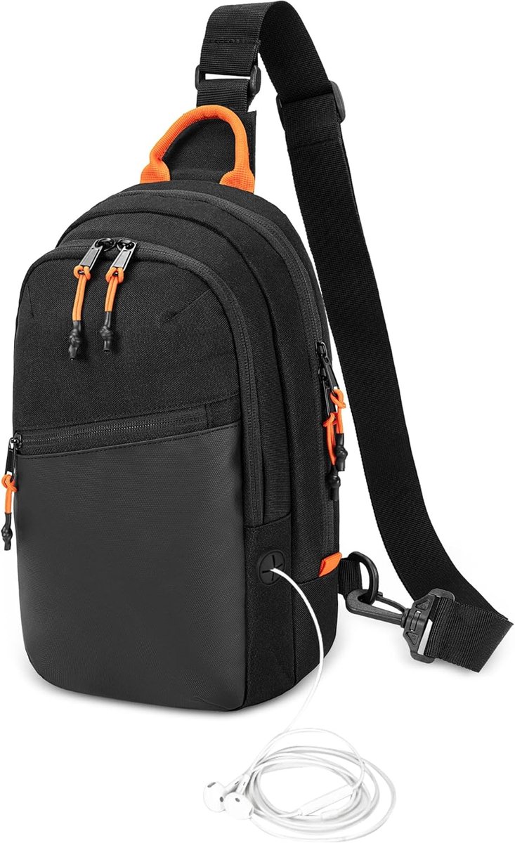 SnelShoppen - Sling Bag voor Switch/Switch 2/Steam Deck/ROG Ally/Legion Go - Waterdichte Draagtas - 7.5"x4"x12.5" - Ideaal voor Gaming, Buitenactivite