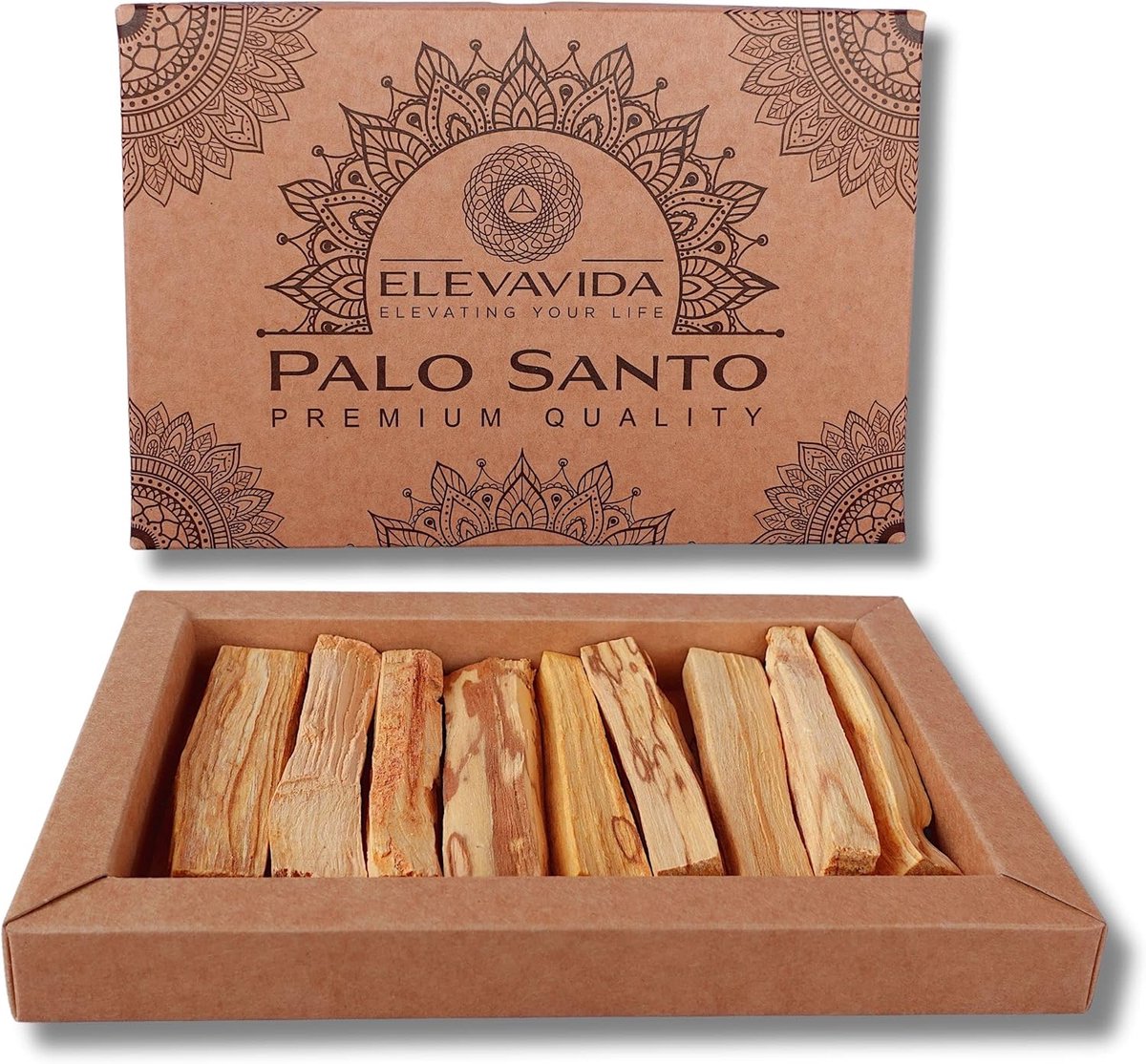 SnelShoppen - Palo Santo Hout 90g (9–11 Sticks) - Natuurlijk Incense Hout uit Peru voor Meditatie, Relaxatie, en Energetische Reiniging
