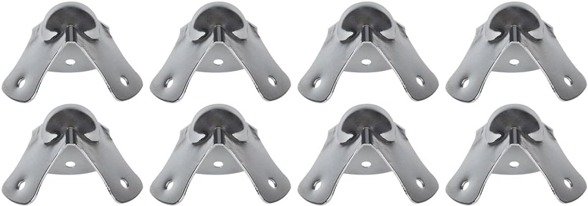 SnelShoppen - 8 Stuks Koel Hoeken - Hoekbescherming van Gegalvaniseerd Staal - 44x44x30mm - Schokbestendig en Roestvrij - Voor Kisten, Gereedschapskof