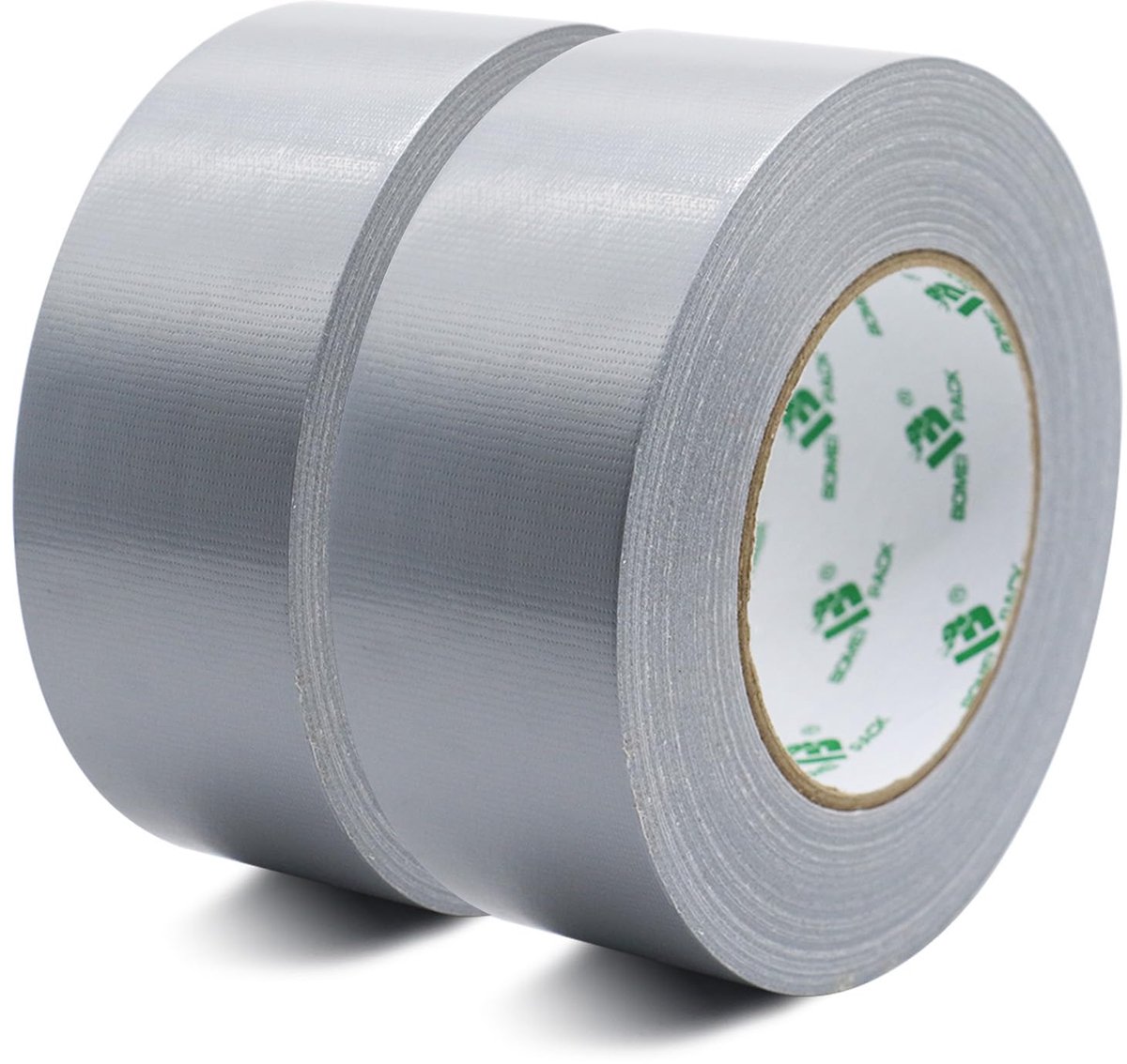 SnelShoppen - Extra Sterke Waterproof Reparatietape 50m x 50mm - Zilvergrijs - Geweven Fabric Tape voor Binnen & Buiten - 2 Rollen