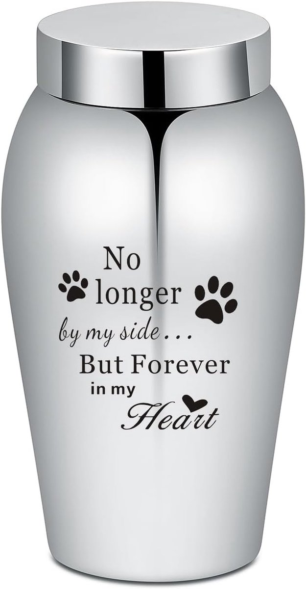 SnelShoppen - Large Urns voor Menselijke en Huisdieren As, Rvs Crematie Urnen, Herinneringsurnen voor Honden en Katten, 4.25*7.48 inch, Ideaal voor Th