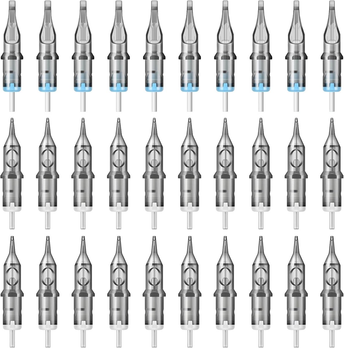 SnelShoppen - 30 Tatooine Tattoo Cartridges Naalden Set - 3RL 5RL 5M1 7M1 - Tattoo Naalden voor Machines - Professionele Inkt en Schaduw Accessoires
