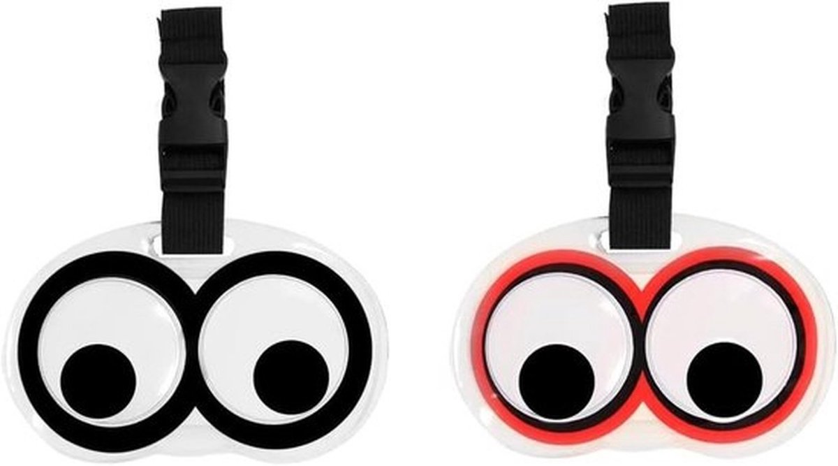 Grappige Bagagelabels voor Koffers - Set van 2 - PVC - Reisaccessoires voor Kinderen, Vrouwen en Mannen
