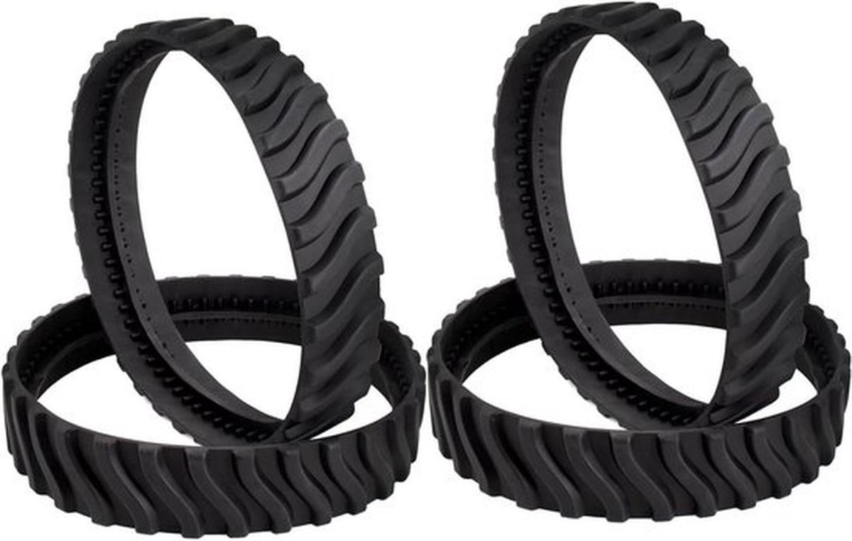 Set van 4 vervangende tracks voor zwembadreiniger - Wielbanden compatibel met Zodiac MX8 en MX6 - Baracuda R0526100