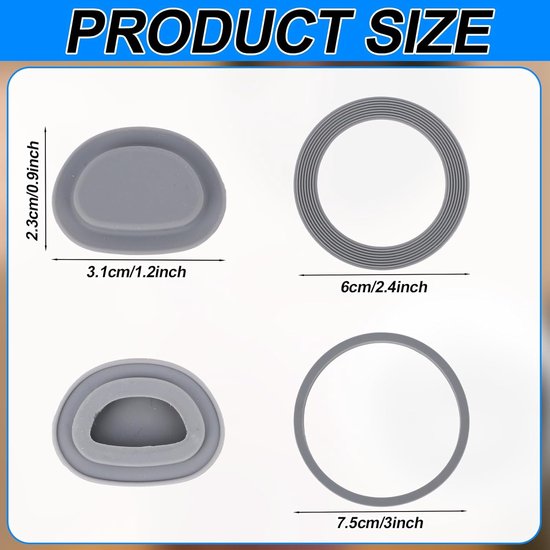 SnelShoppen - 3-delige Blender Vervangset - Inclusief O-ring, Gasket en Sealing Plug - Geschikt voor Ninja BC151 Series - Duurzaam Silicoon - Keuken A van Snelshoppen — afbeelding 4
