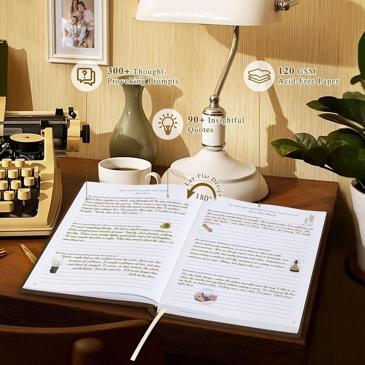 SnelShoppen - Dad Life Story Journal - Leerboek voor Vaderlijke Herinneringen - 300+ aanwijzingen - Leerboek in leerlook - Perfect Cadeau voor Vaderda