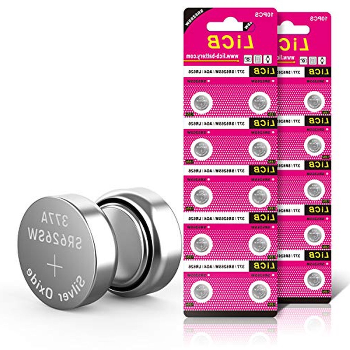 Knoopcelbatterijen - Horlogebatterijen 377 AG4 - Apparaten Voeden - Lekvrije Behuizing - 20 stuks - Zilver