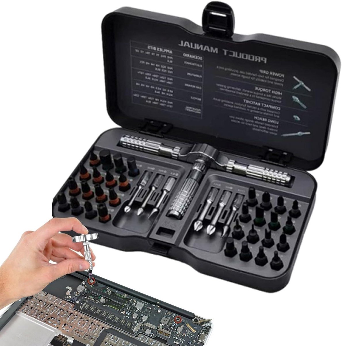 Magnetische Schroevendraaierset - Precisie gereedschap Reparatieset - Meubels Monteren - Magnetische Schroefvast - 40 Delig - Meerkleurig