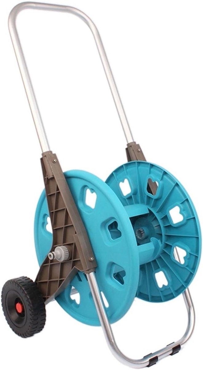 Tuinslanghouder - Slanghaspel - Tuinonderhoud - Draagbaar handvat - 50 meter capaciteit - Blauw