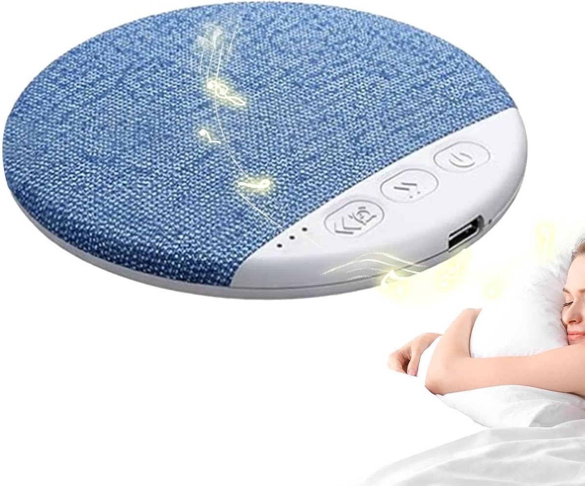 Onder Kussen Luidspreker - Slaap Speaker Kussen - Ontspannen Luisteren - Ingebouwde Witte Ruis - 9.6 x 1.1 cm - Wit