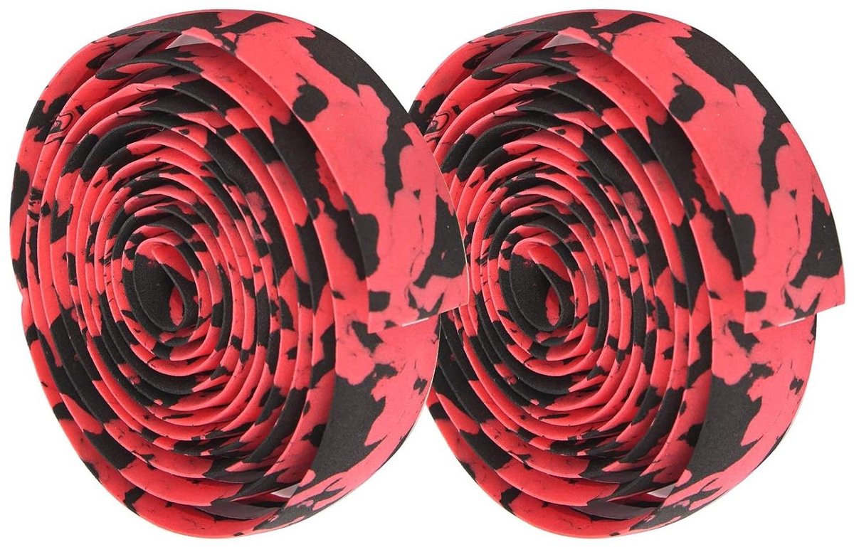 Fiets Stuurtapes - Handvatten Fiets - Comfortabel Fietsen - Verdikte Spons - 19 x 12 x 3 cm - Zwart Rood