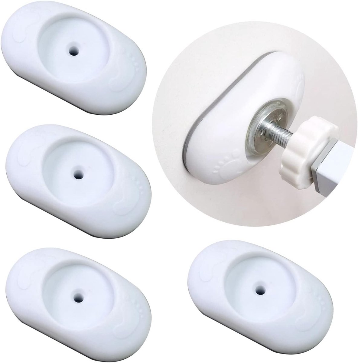SnelShoppen - Baby Grille Beschermingsrooster Wandbescherming Trapbescherming voor Baby's en Honden, Set van 4, Veilig en Gemakkelijk te Installeren,
