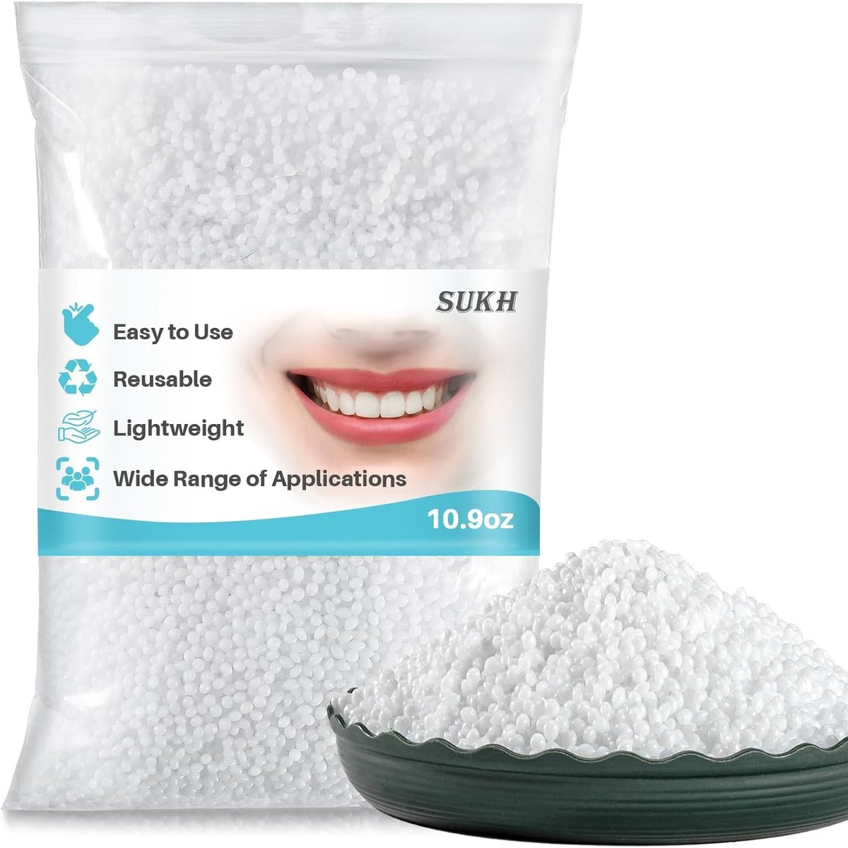 SnelShoppen - Moldbare Valse Tanden Kralen - Tandvulling Reparatie Kit, Thermoplastische Kralen voor DIY Tandvulling, Halloween Vampiertanden Hoektand