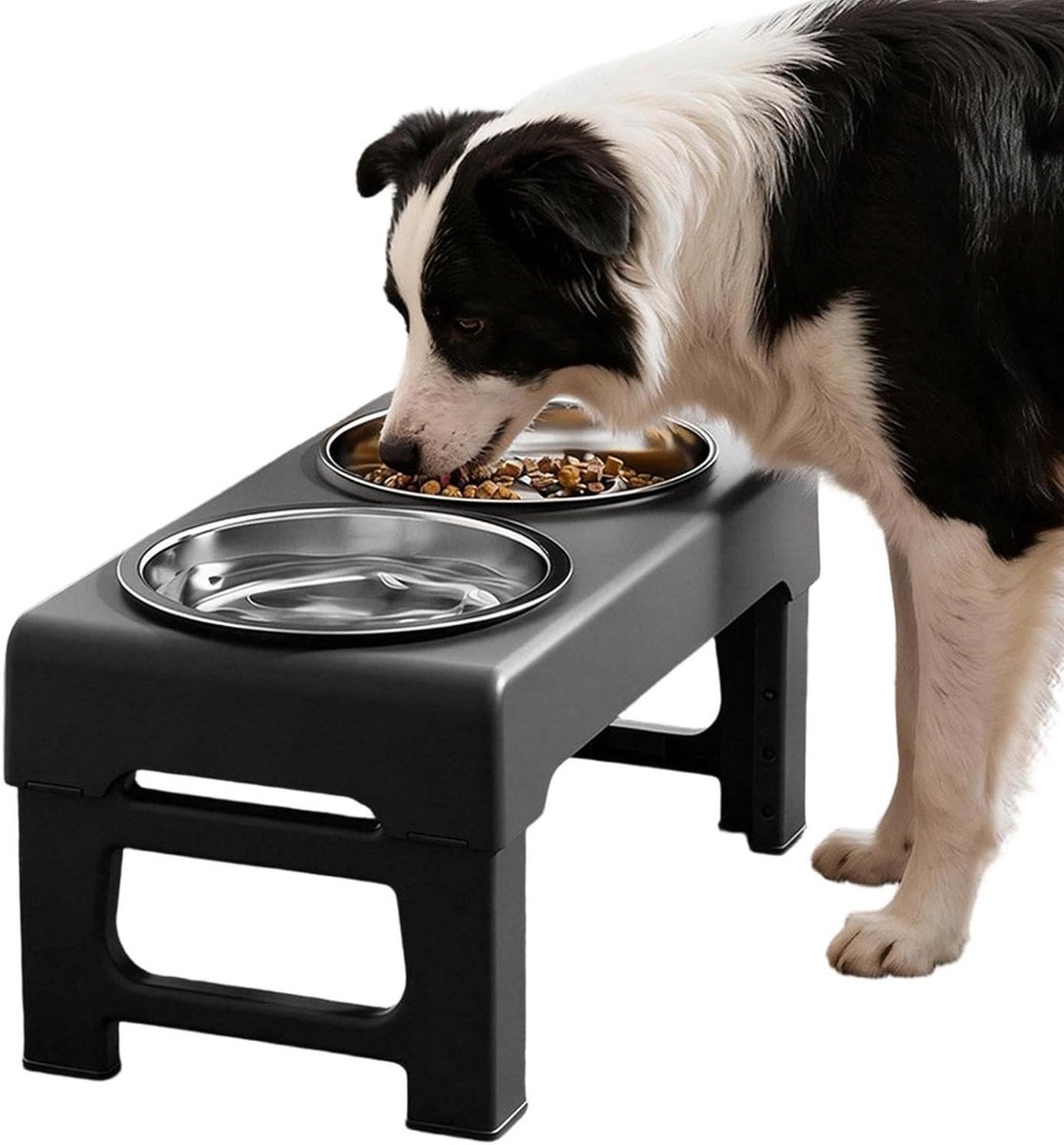 Verhoogde Hondenbak - Hondenvoerbak Standaard - Comfortabel Eten - 3 Hoogtes Verstelbaar - 427 x 27 x 144 cm