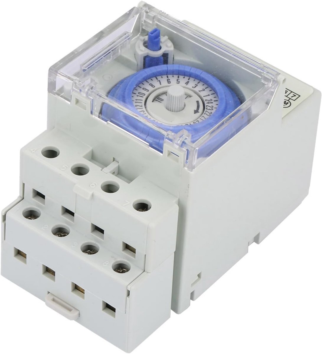 SnelShoppen - 24-uurs Mechanische Tijdschakelaar, Nauwkeurige Countdown-timer voor Binnen, 110-230V Handmatige/Automatische Tijdschakelaar voor Verlic