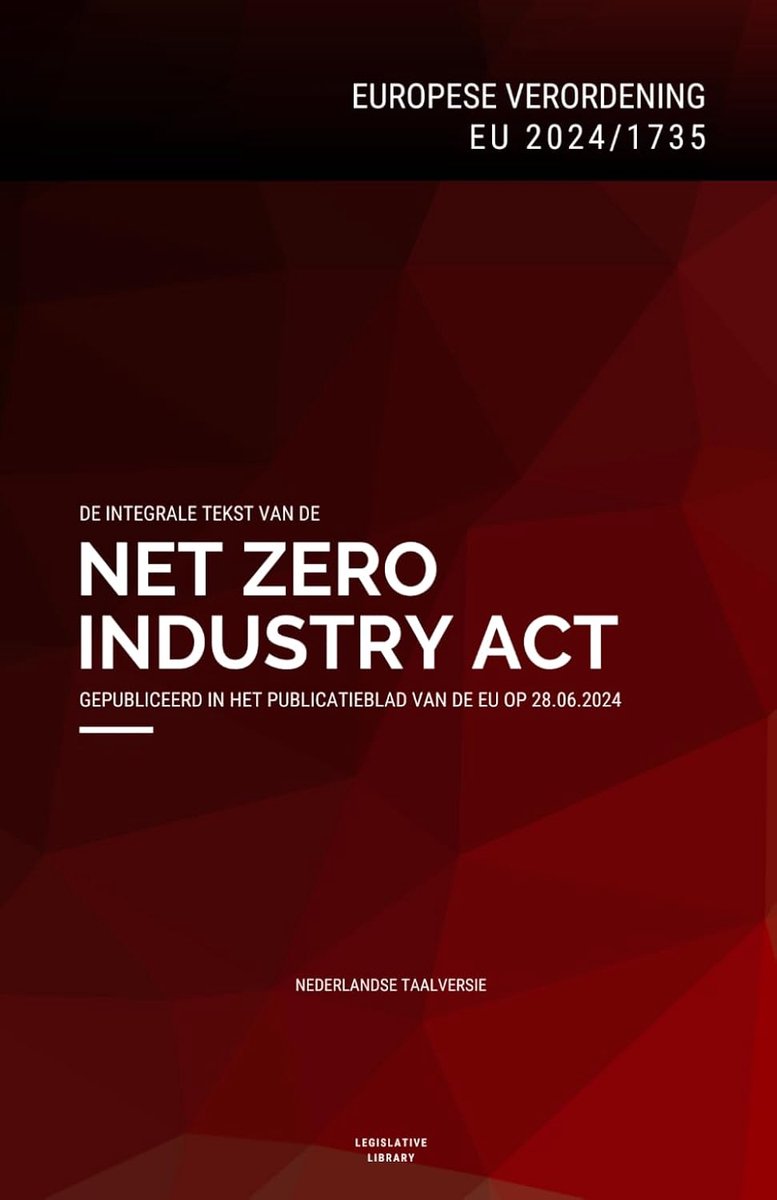 Net Zero Industry Act - volledige tekst EU-verordening - ecosysteem nettonultechnologie - essentieel voor verduurzaming - ShopVlot