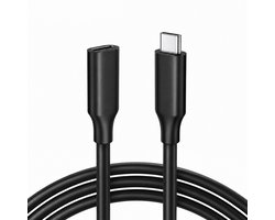 Qost - USB-C 3.1 Gen2 - Verlengkabel - 2 Meter - 3A 60W - Male to Female - Extension Cable - 4K video - compatibel met iPhone 15, M3 MacBook Pro / Air, iPad Air 2024, Galaxy S24 Ultra Switch consoles etc.