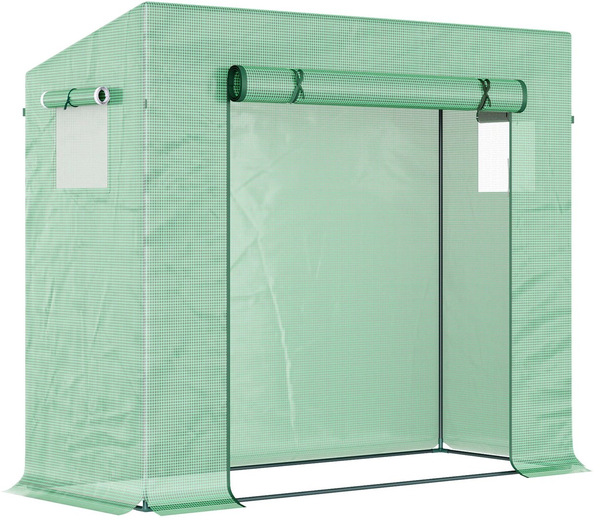 Atlasyx kweekkas - Tuinkas - Plantenkas - Tomatenkas - Tuinserre - UV- en waterbestendig - Stevig stalen - 200 x 76 cm - Groen