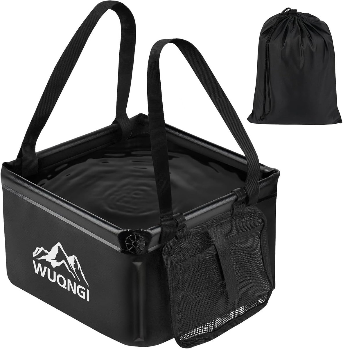 Opvouwbare Waskom - 15L PVC-Weefsel - Waterdicht - Licht Draagbaar - Voor Camping