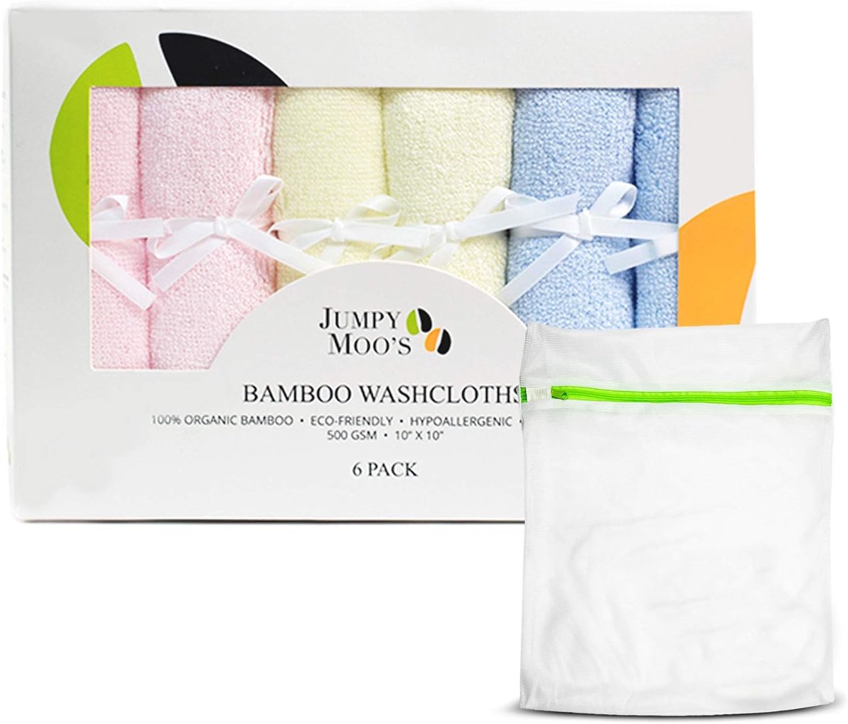 Bamboe babywashandjes - zacht en organisch - multicolour - ideaal voor babyshower cadeau - ShopVlot