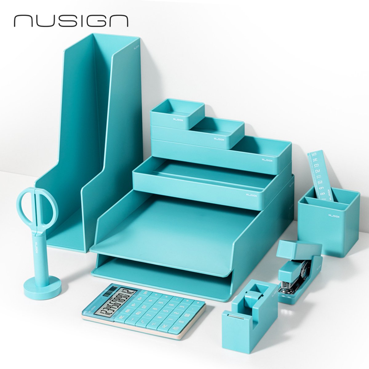 Bureauset Nusign 13-delig blauw