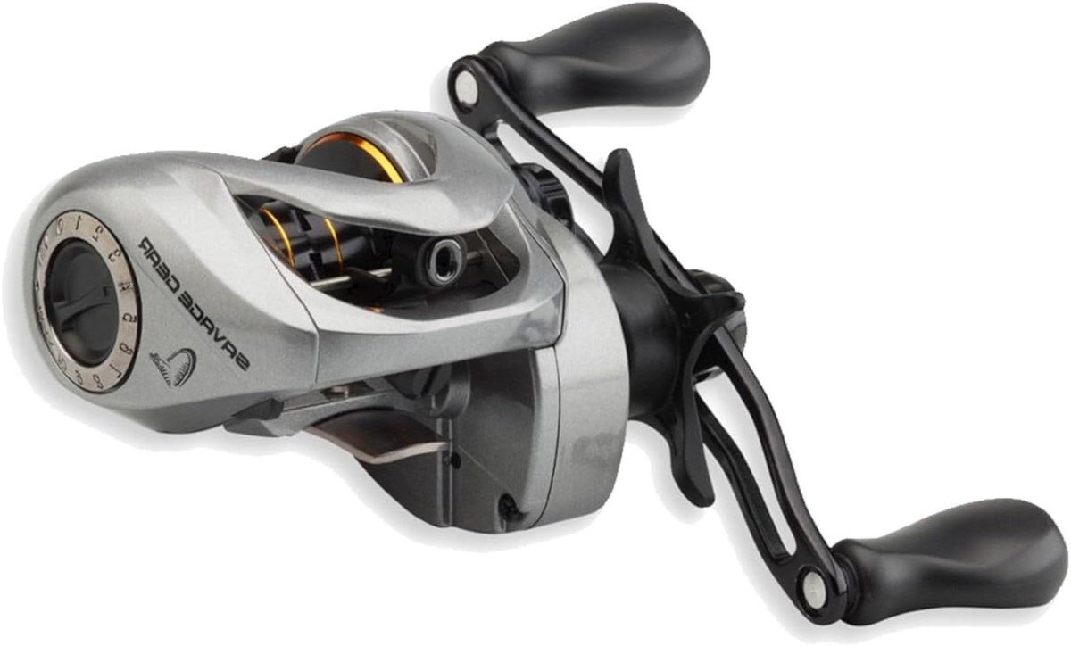Baitcaster Visrol - Reel Vissen - Roofvis Vissen - EDV-gelakt Aluminium Frame - 300 - Grijs