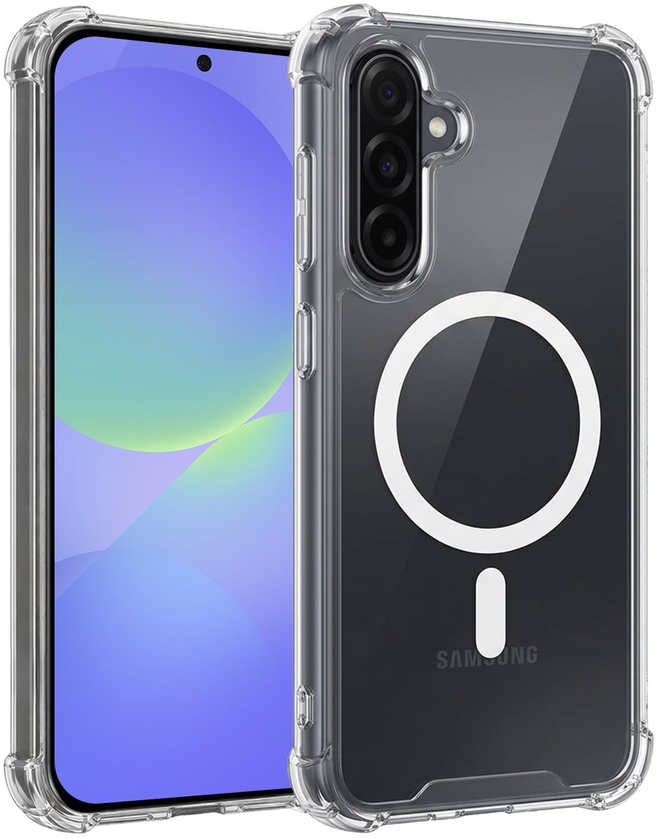 Hoesje - Geschikt voor Samsung Galaxy A36 - Magsafe Compatible - Sterk & Shockproof - Back Cover - Telefoon Hoes Shockproof - Shock Proof Case - Telefoonhoes - Transparant