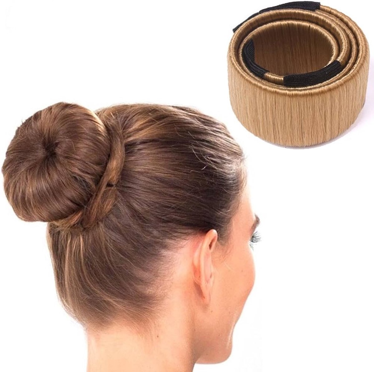2x Knot maker - Magic bun maker - Haar knot maken - Haaraccessoire - Perfecte knot - Haarstyling tool - Bun maker - Hair bun tool - Haar hulpstukje - 2 stuks - Lichtbruin - Jonyx