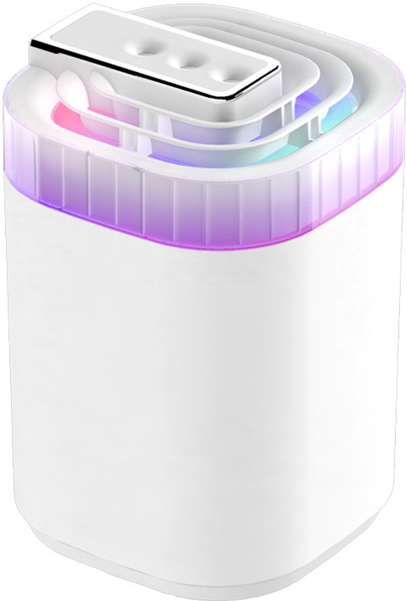 Luchtbevochtiger, aromadiffuser voor binnen, automatische uitschakeling, 3-liter waterreservoir, met 7-kleurig LED-nachtlampje, USB-poort, geschikt voor yoga in de slaapkamer - wit