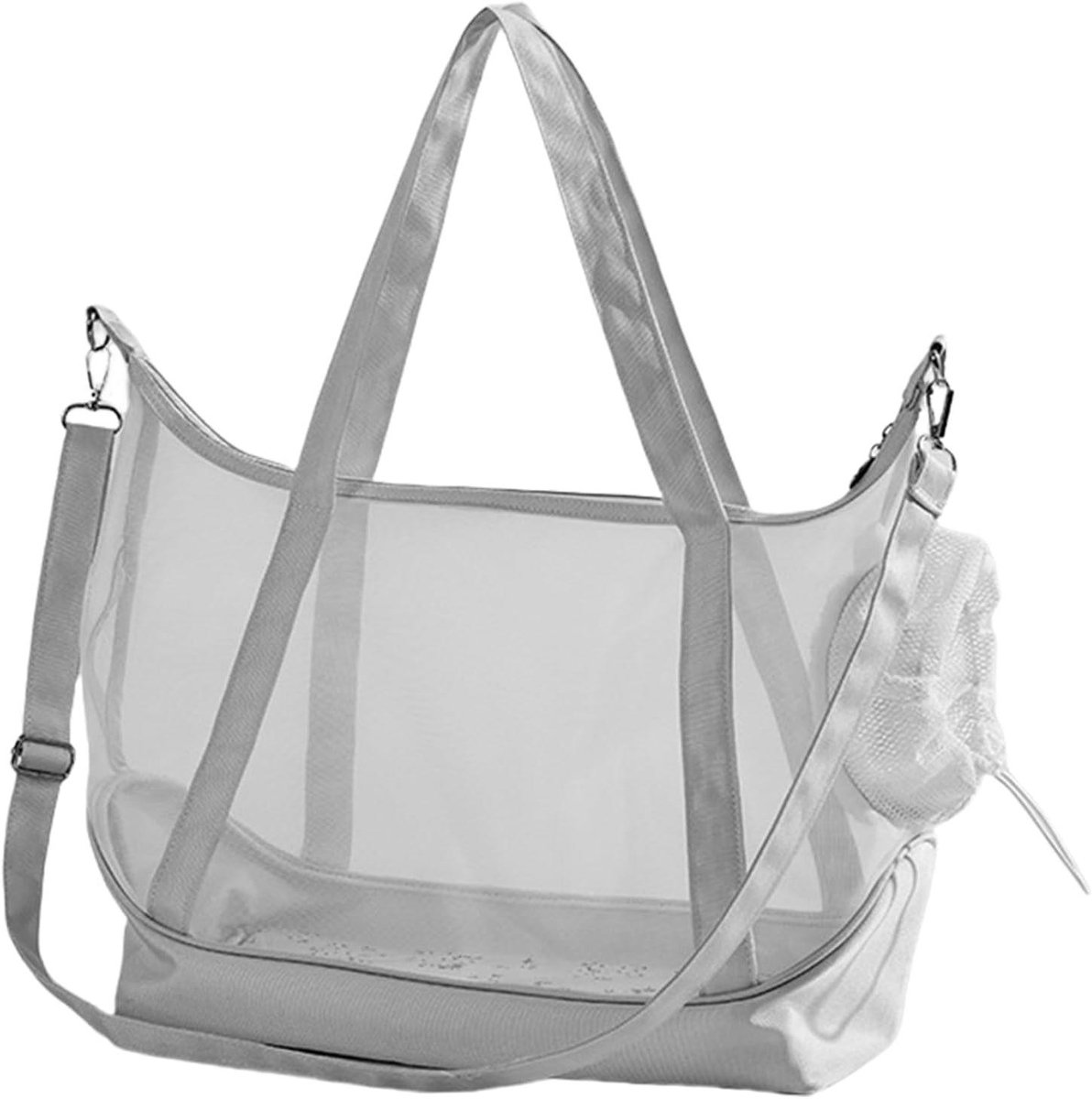 Transporttas Huisdieren - Draagtas Katten - Veilig Reizen - Anti-pluklijn - 40 x 25 x 5 cm - Grijs