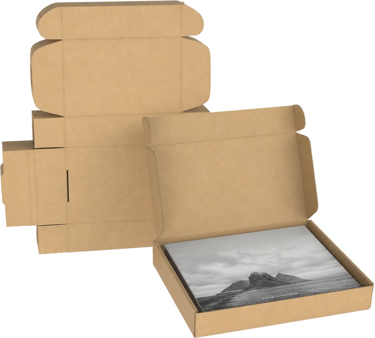 Froadp Verpakking van 40 verpakkingsdozen, opvouwbare kartonnen dozen en transportdozen, eenvoudig op te vouwen, stevige constructie, geschikt voor transport, verhuizingen, opslag en cadeauverpakkingen. Grote brieven - bruin - 32 x 22 x 5 cm