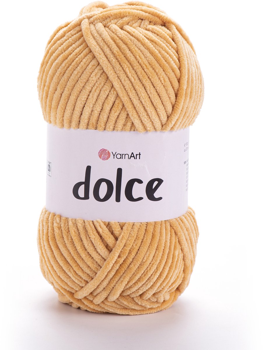 YarnArt Dolce Chenillegaren - 100% Micropolyester - voor Amigurumi Haken en Breien - 100g / 120m - Kleur 855