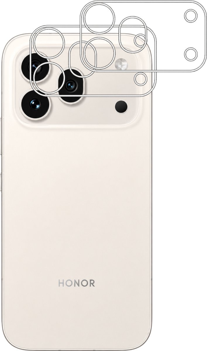 Camera Protector geschikt voor Honor 600 Pro 5G - 2 stuks van glas Transparante glazen