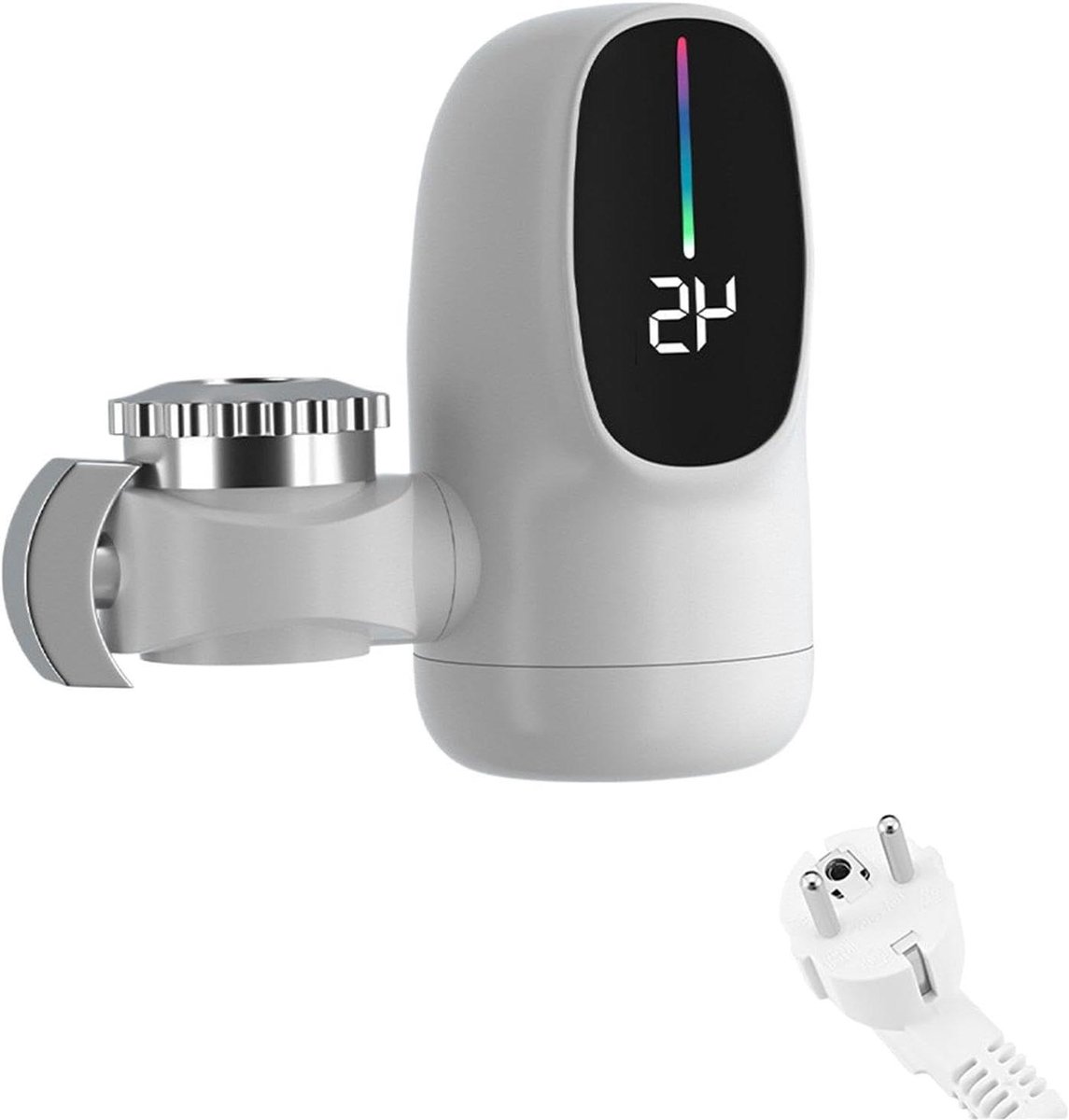 Direct Heetwaterkraan - Elektrische Verwarmingskraan - Direct Warm Water - LED Digitaal Display - 119B cm - Wit