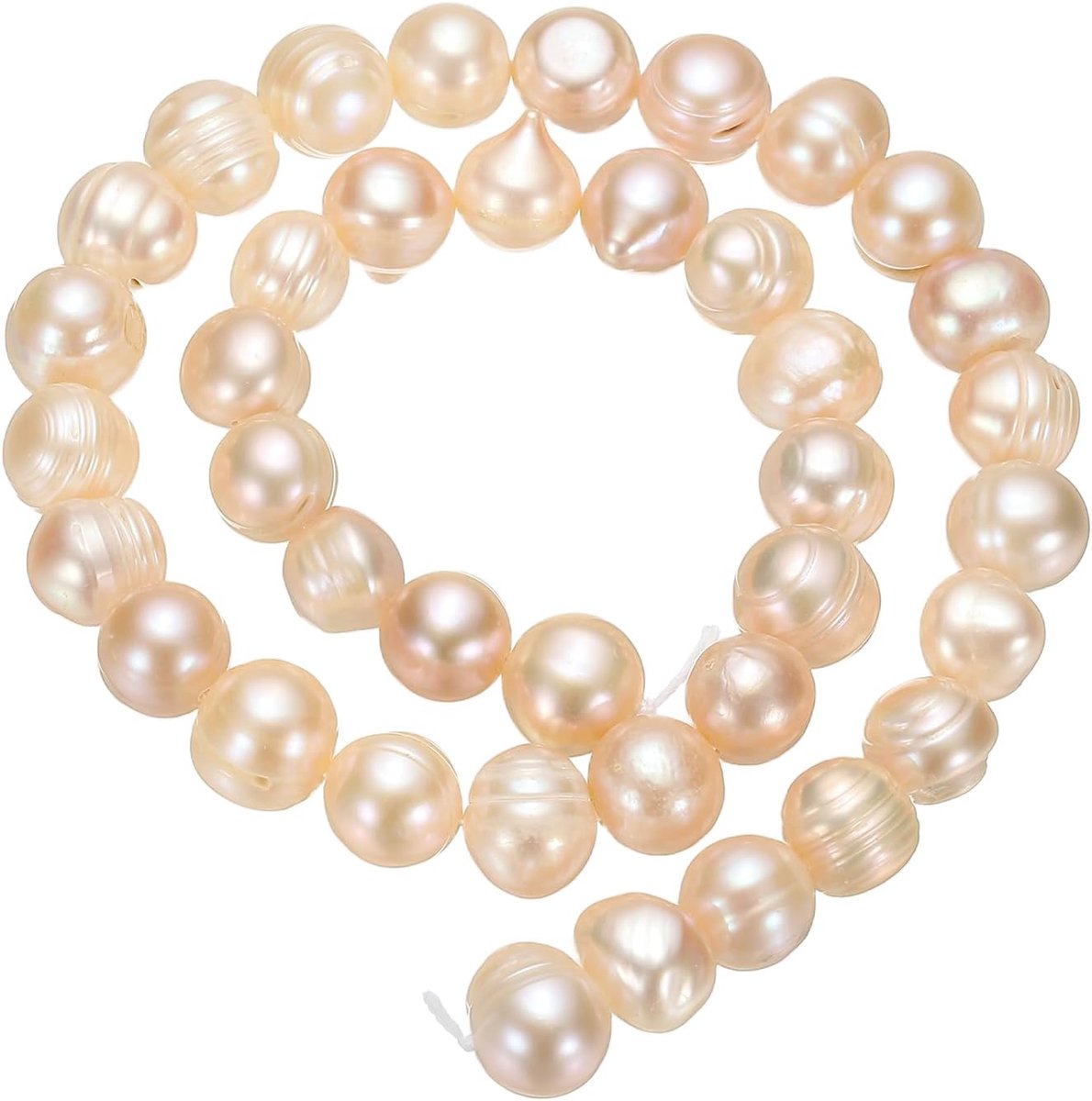 SnelShoppen - Zoetwaterparels 8-9 mm Aardappelvorm Edelsteenkralen voor DIY Sieraden, Roze, Perfect voor Halskettingen, Armbanden, Oorbellen en Feeste