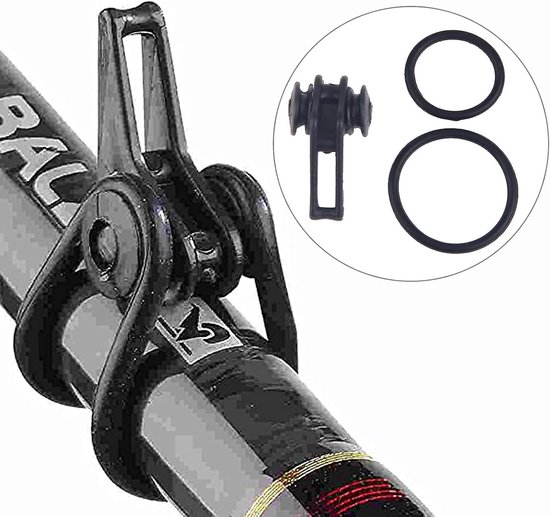 Haakhouder voor aas - 20 stuks hengelaccessoires - kunststof en rubber - veilig en duurzaam - zwart - geschikt voor meeste hengels — afbeelding 5