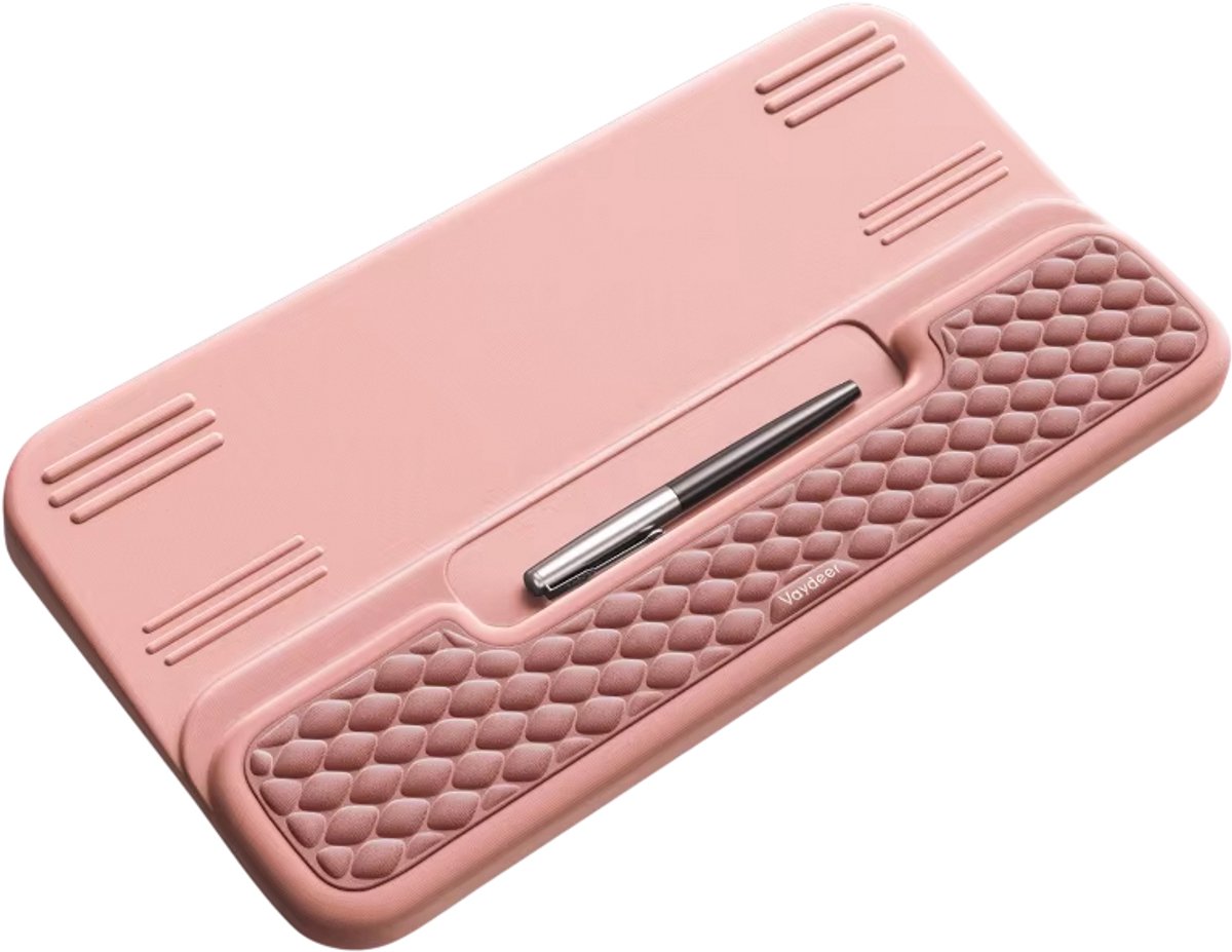 Toetsenbord Verhoger met Polssteun – Ergonomische Computer Accessoire, Polsondersteuning en Handsteun voor Bureau - Roze