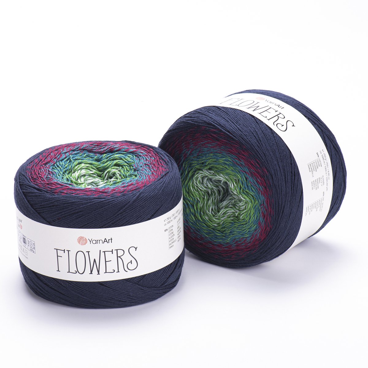 YarnArt Flowers Verloopgaren - 55% Katoen 45% Acryl - voor Haken en Breien - 250g / 1000m - Kleur 266