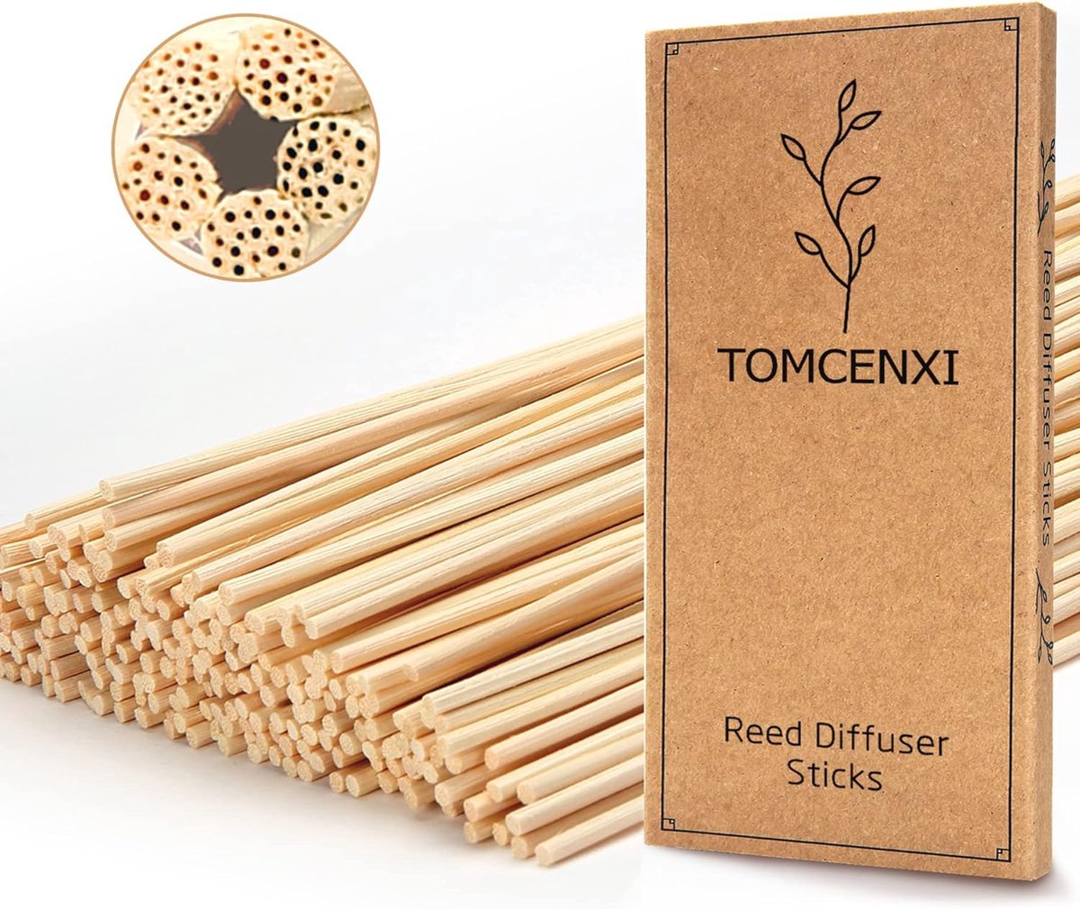 Wicker diffuser sticks 19 cm - natuurlijke rietstokken - geurverspreiding - ideaal voor thuis en op kantoor - ShopVlot