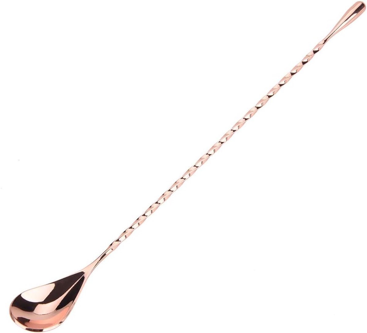 Cocktail Mengen stok Rvs Lange Steel Lepel Prachtige antislip Twisted