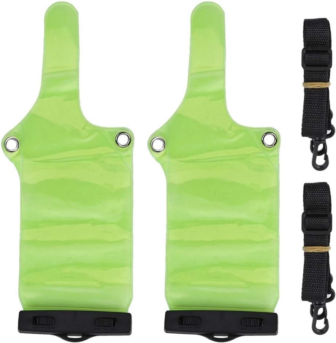 Walkietalkies, waterdichte tas, 2 stuks, draagbare radio, waterdichte