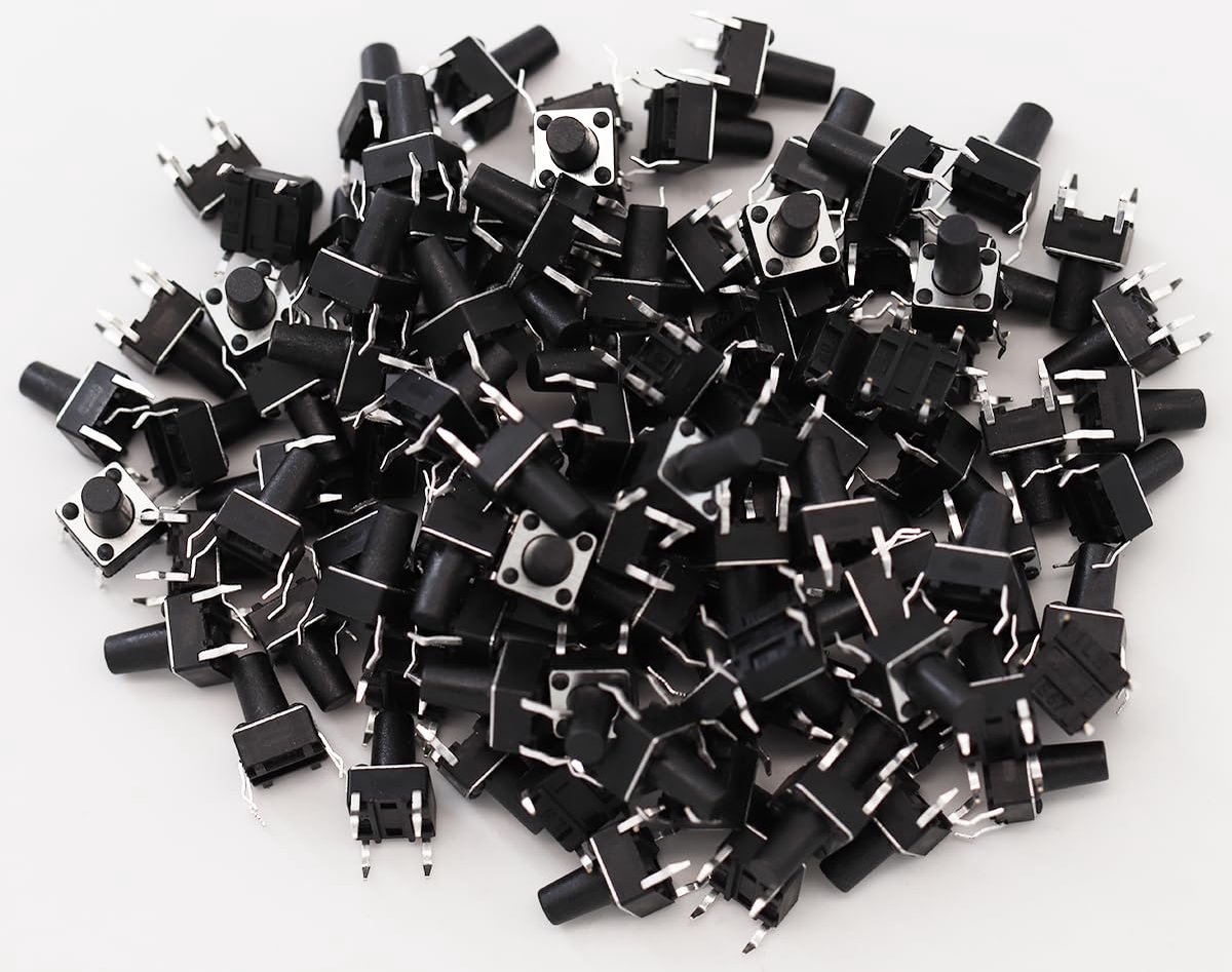Micro Tact Switch aanraakschakelaar 6 x 6 x 9,5 mm 4-pins DIP PCB SMD SMT momentane touch-knopschakelaar elektronische componenten (100 stuks)