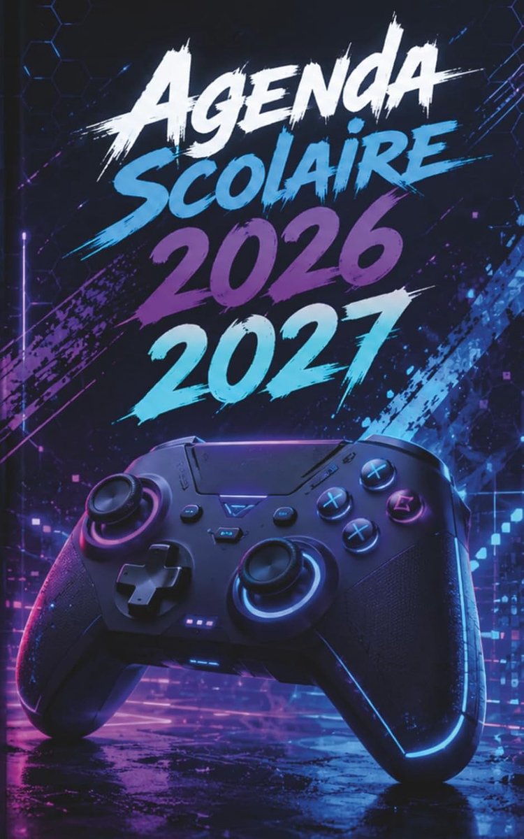 SnelShoppen - Agenda Scolaire 2026 2027 - Planificateur Journalier 1 Dag Per Pagina Voor Kinderen en Studenten - Van Sept 2026 tot Juli 2027 - Gamer C