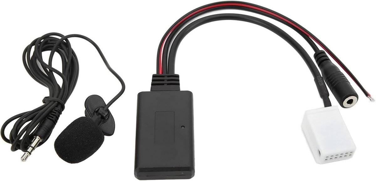 SnelShoppen - Car Audio Kabel Adapter Bluetooth 12 Pin Stereo RD4 AUX Audiokabel voor C2 C3 C4 C6 C8 - Met Microfoon
