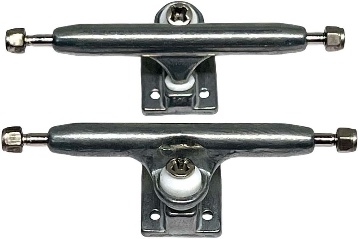 SnelShoppen - Fingerboard Trucks 29/32/34/36mm G4 - Raw Metal Kleur - Reverse Kingpin met Hardware - 36mm voor Optimale Skate Ervaring