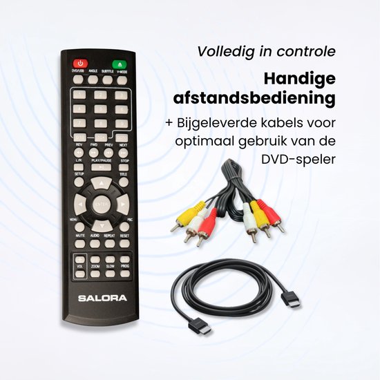 Salora DVDPLAYER33 - DVD speler met HDMI - Full HD - Speelt DVD, CD & VCD - USB voor films en foto's - Incl. afstandsbediening - Zwart van Salora — afbeelding 3