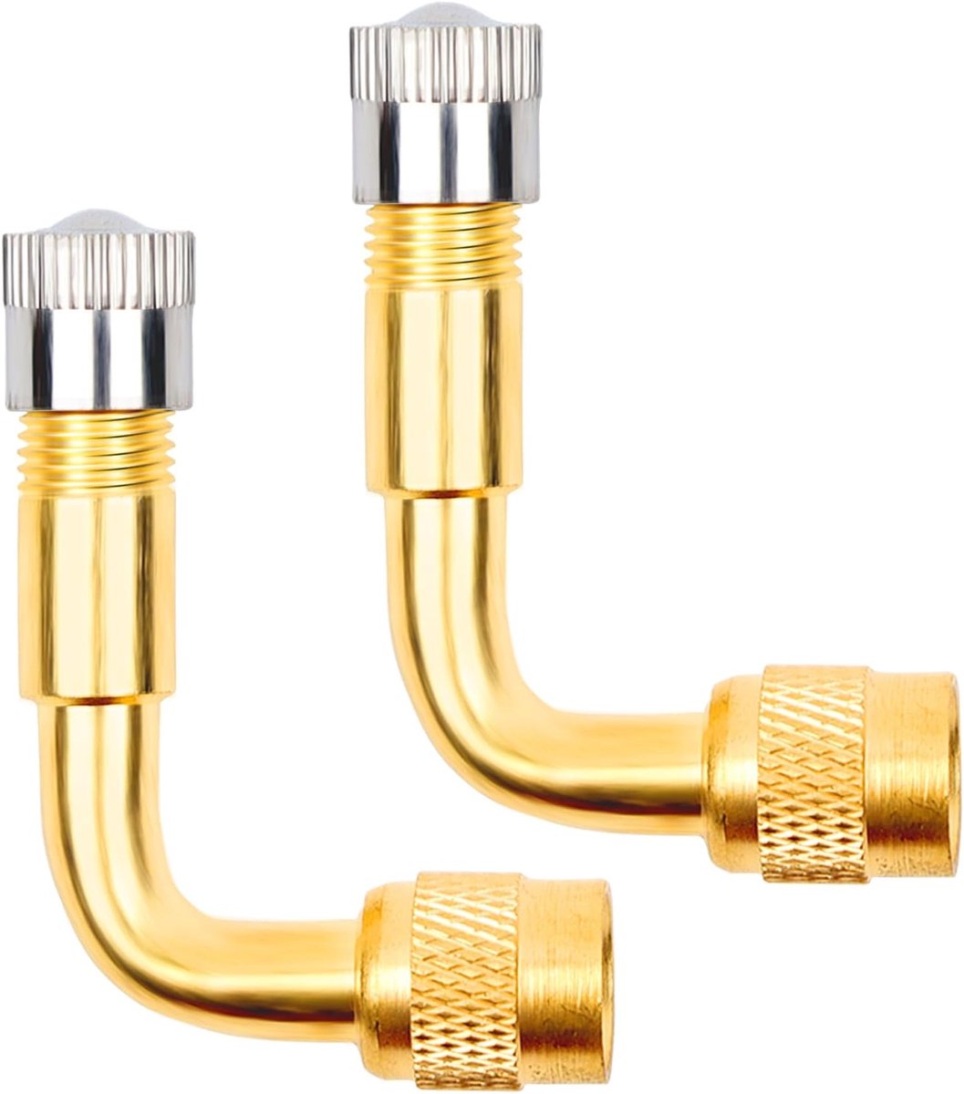 Ventilatie-extension 90° - koperen valve-adapter - uitstekende afdichting - ideaal voor auto en motor - ShopVlot