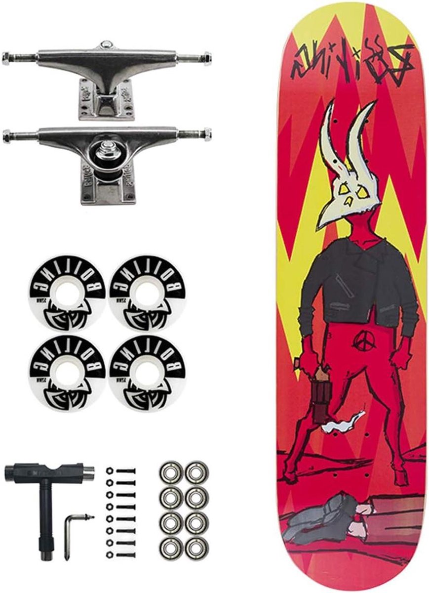 Compleet Skateboard Beginners Skateboard Kinder Skateboard Oefenen Balans 7-laags Esdoorn Dek